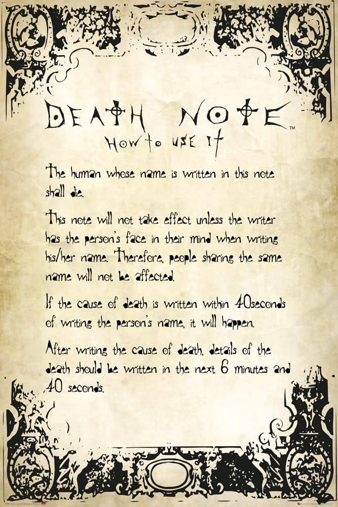 Death Note - Poster - Brief